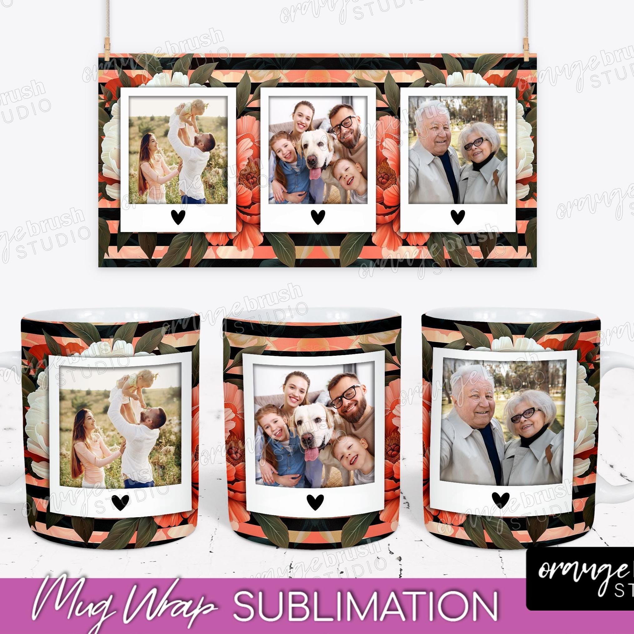 Subli Photo Photo Mug Wrap Bundle, Family Collage Personalized Mug Designs Add Your ...
