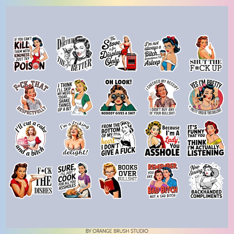 Funny Sarcastic Printable Stickers PNG Bundle. Sarcastic Quotes PNG Stickers, Adult Humor Sassy Print Then Cut Stickers - Digital Download