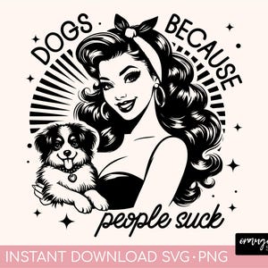 Retro Housewife SVG Bundle - Funny Sarcastic Quotes - Trendy 1950s Vintage Woman SVG, 20 Pop Art Designs for Crafts - Digital Download image 6