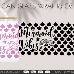 Mermaid Scales Full Wrap SVG - Cold Cup Wrap SVG - (1613040)