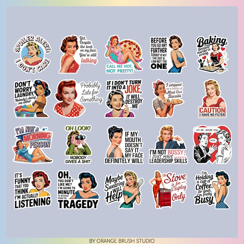 Funny Sarcastic Printable Stickers PNG Bundle. Sarcastic Quotes PNG Stickers, Adult Humor Sassy Print Then Cut Stickers - Digital Download