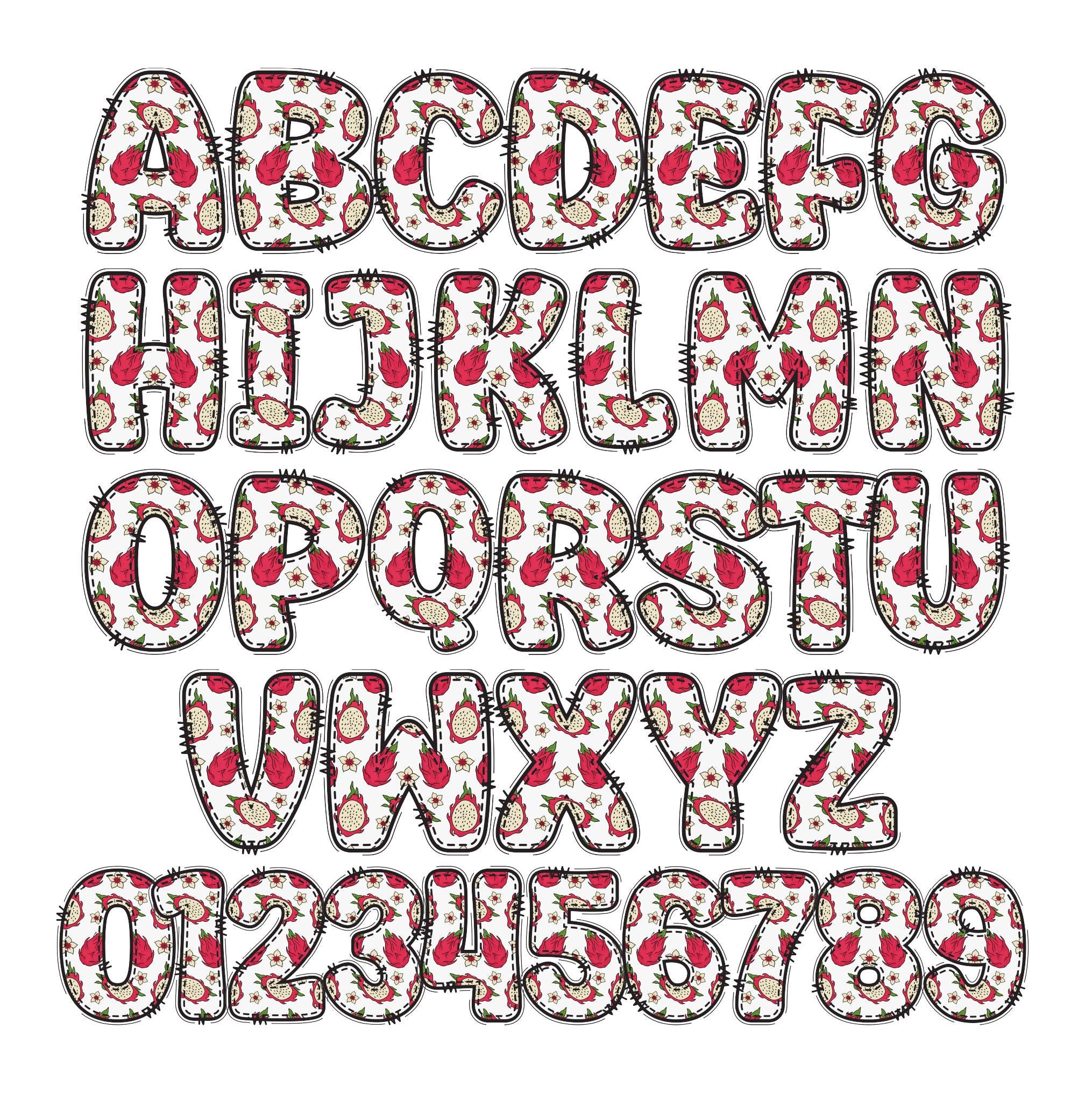 Summer Fruit Letters Clipart, Berry Alphabet PNG Bundle, Letters and ...