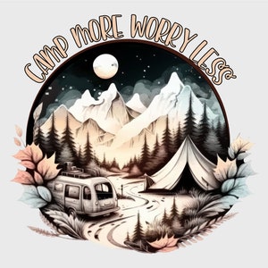 Camping Sublimation Design | Happy Camper Png, Camp Life Quote, Camping Shirt Design PNG, Summer Camp -  Digital Download