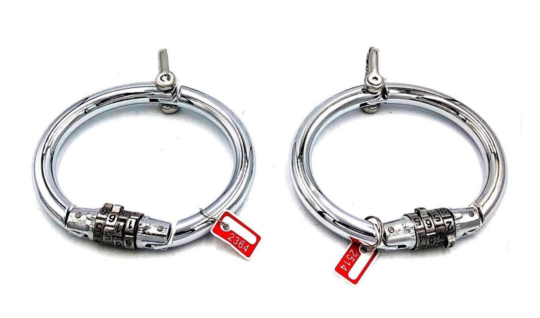 Leg Irons, Foot Cuffs With Combination Locks, Keyless Ankle Shackles in Stainless Steel Etsy