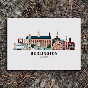 Burlington Vermont Cityscape Print