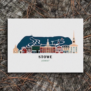 Stowe Vermont Cityscape Print