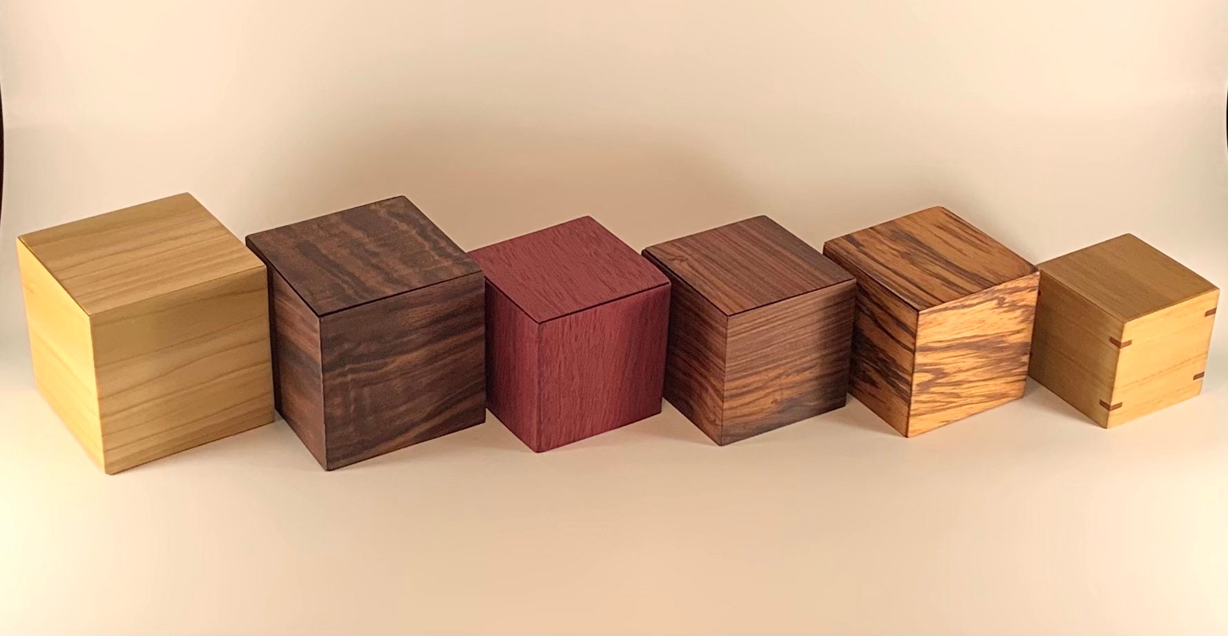 Caja de cubo de madera de cebra | Etsy