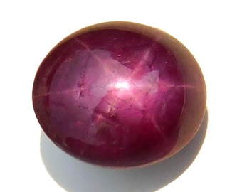 Attractive Pigeon Blood Star Ruby Cabochon,AAA+++ Quality 6 Rays Star Ruby Gemstone,Old Andhra Mines Star Ruby,Natural Star Ruby For Ring