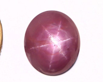 Natural Star Ruby Cabochon – 8.90 Carat Oval Untreated Gemstone for Rings