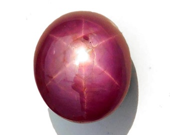 Oval 6 Rays Star Ruby Cabochon: July Birthstone, 3.50 Carat