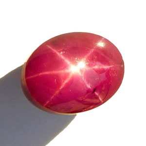 AAA+++ Top Quality Star Ruby Cabochon, 6 Rays Pigeon Blood Ruby Star, Handmade Polished, Healing Crystal Star Ruby For Jewelry, 100% Natural