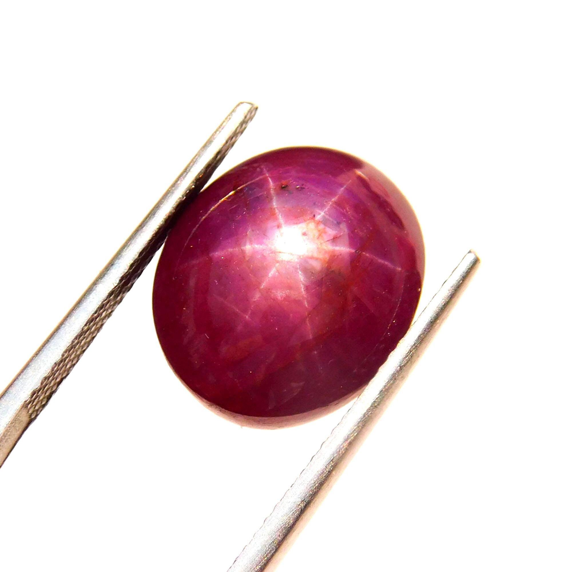 Natural Star Ruby Cabochon, 15.10 Carat, Untreated Gemstone - Etsy