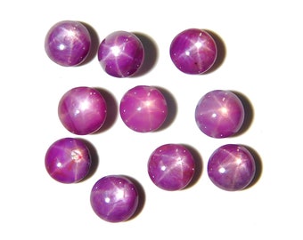 2 Pcs 4 MM Round Shape Star Ruby Cabochon Lot, AAA Quality 6 Rays Star Ruby Calibrated Gemstone, Natural Gemstone, Jewelry Making Gemstone