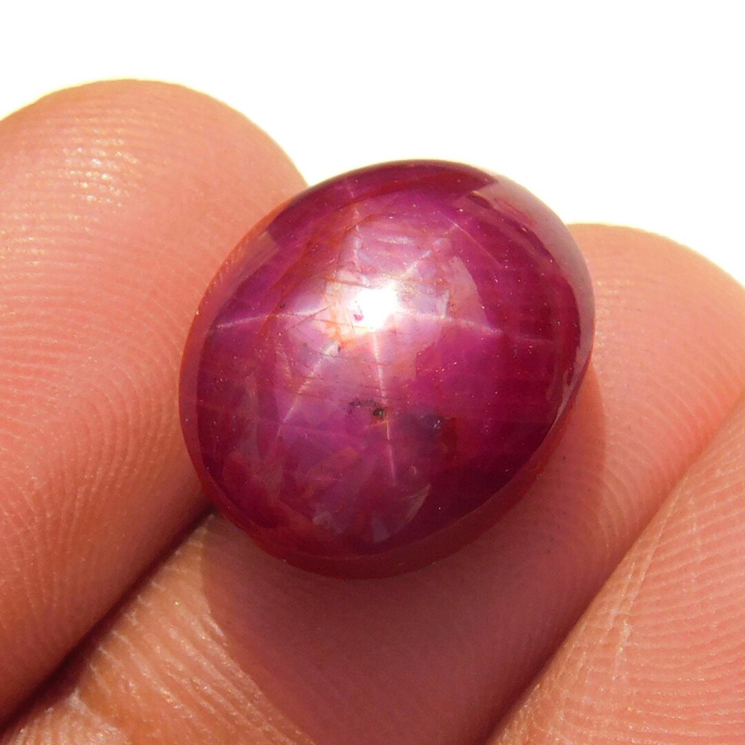 Natural Star Ruby Cabochon, 15.10 Carat, Untreated Gemstone - Etsy