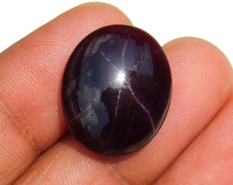 Natural Star Garnet Cabochon: 19.75 Ct Red Gemstone, India Origin
