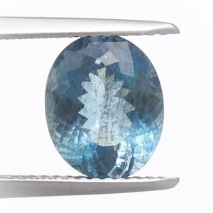 Certified 2.60 Ct Natural Aquamarine | 8x10x5.60 mm Oval Cut Faceted Gemstone | Blue Aquamarine  March Birthstone | Loose Gem for Jewellery