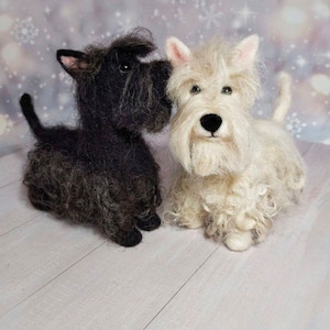 Scotch Terrier, gefilzter Hund, Wollhund, Scottish Terrier