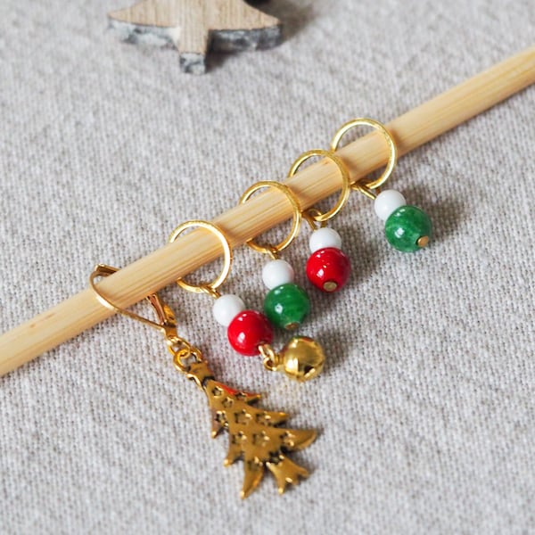 Anneaux marqueurs - Christmas Gems - Stitch markers - Tricot - Marqueurs de maille