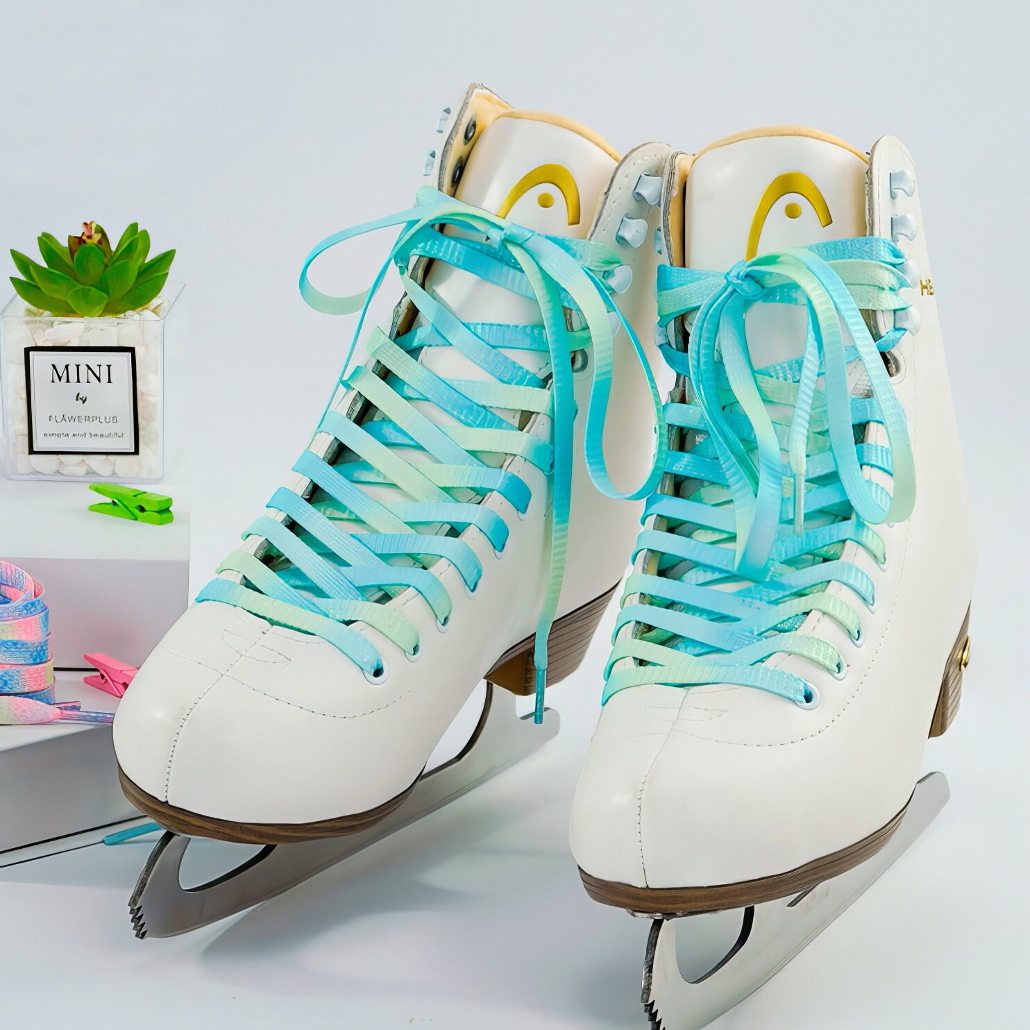 Gradient Tie Dye Hockey Skates Laces Ice Skate Laces Inline Etsy