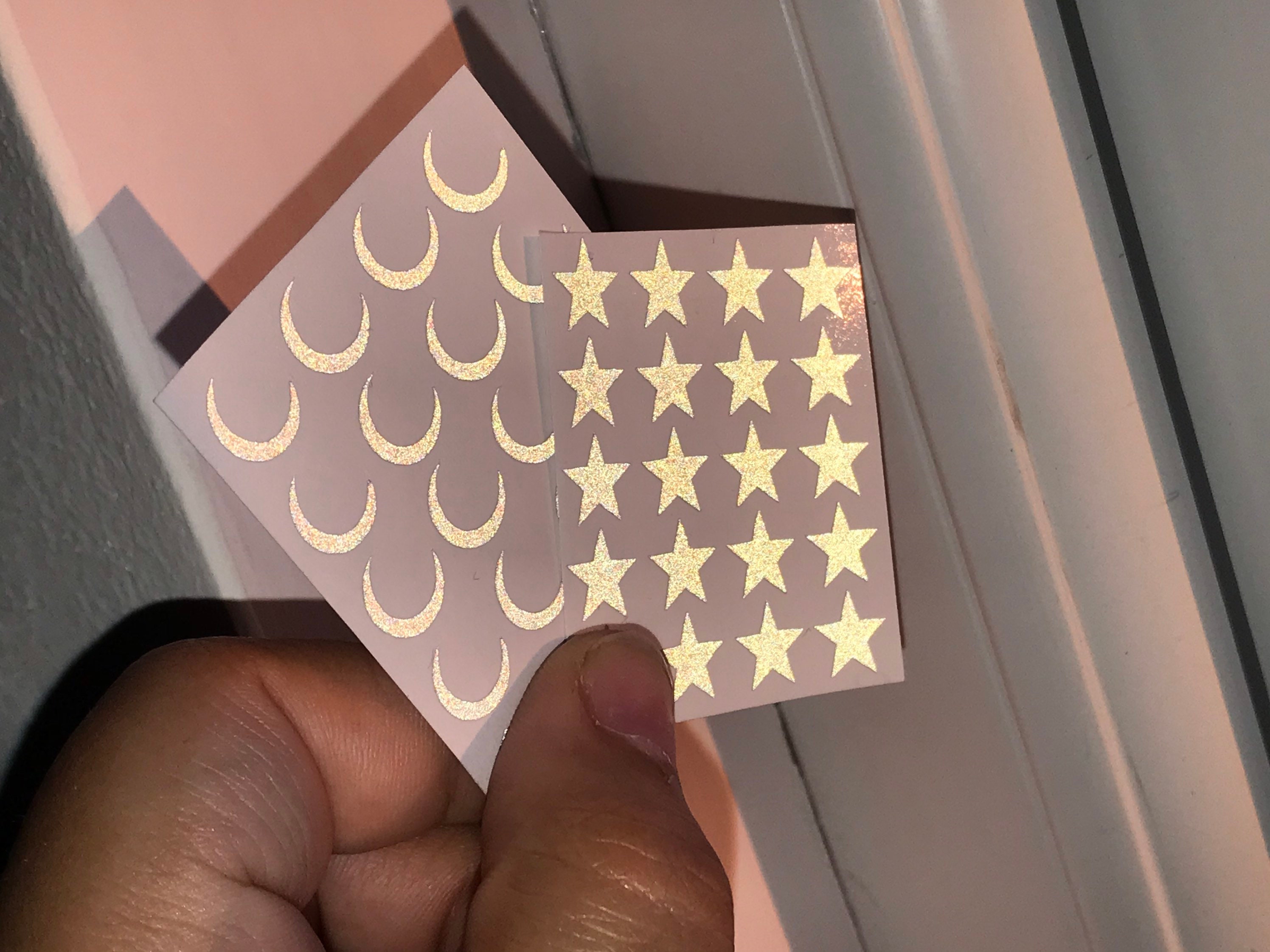 White Reflective Sticker Paper Multiple Sizes Available Glow in the