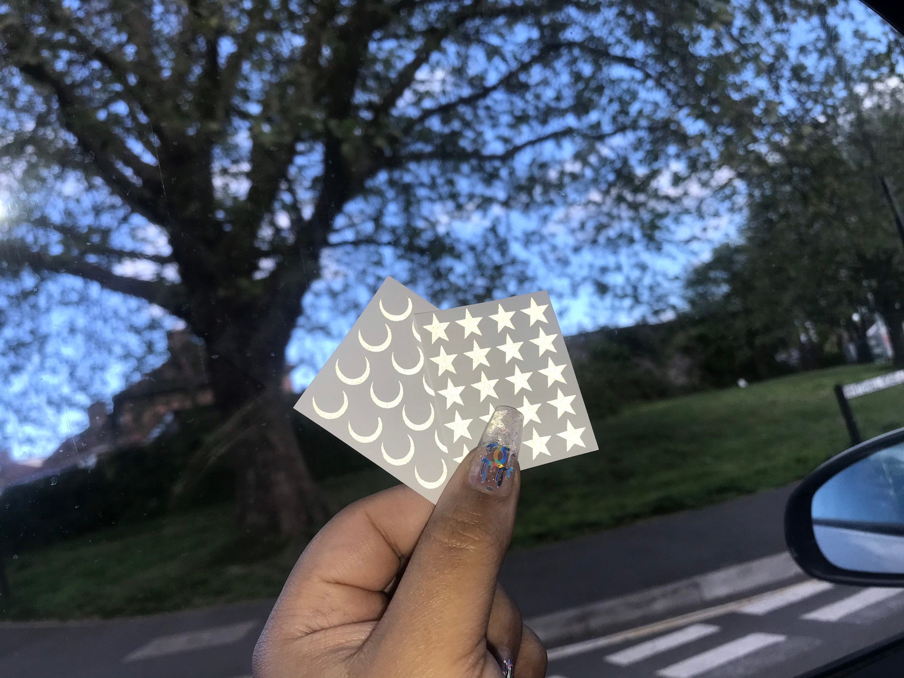 White Reflective Sticker Paper Multiple Sizes Available Glow in the