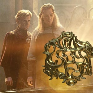Celebrimbor&#39;s brooch WITH 3D GEMSTONES - Rings of Power - 3D Print STL File