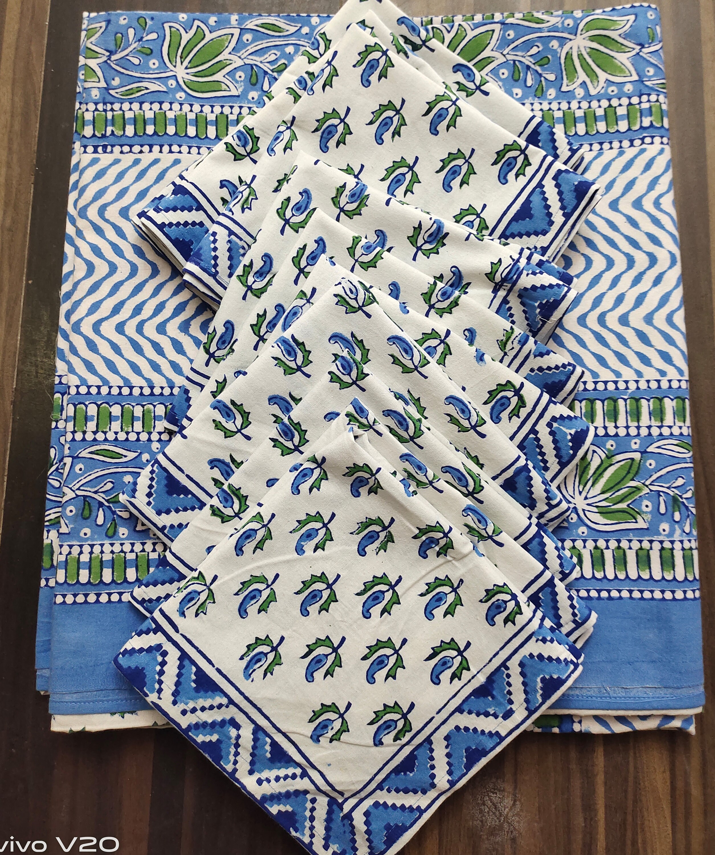 72 X 120 Inches Hand Block Printed 12 Seater Table Cover Etsy UK