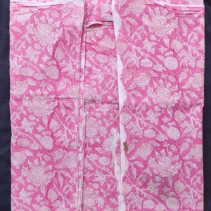 Cotton Hand block Print Fabric Indian Print fabric Jaipuri Sanganer Print Indian fabric  by 11 yards  Hand Made 100% Cotton Fabric.