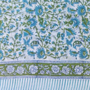 Indian Hand Block Printed Cotton Sarong Jaipuri Hand made Dupatta 5 pcs Set Natural Colored Scarf Sanganeri Print Indian Hand Made Pario.