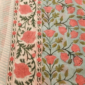 Indischer Druck Hand Block Gedruckt Baumwolle Schal Jaipuri Hand gemacht Dupatta6 Stück Set Assorted Naturfarben Schal Jaipuri Druck Handgemacht Pario.
