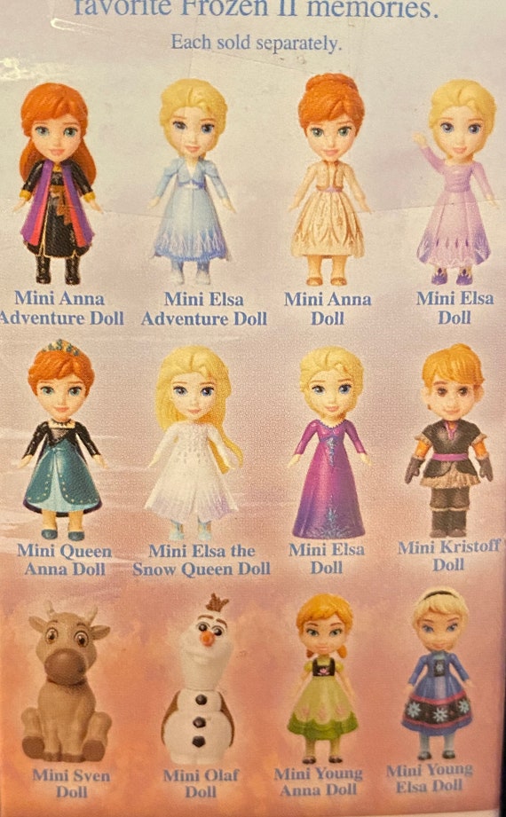  Disney Princess Poseable Elsa Movie Dress Mini Toddler Glitter  Frozen Doll 3 : Toys & Games