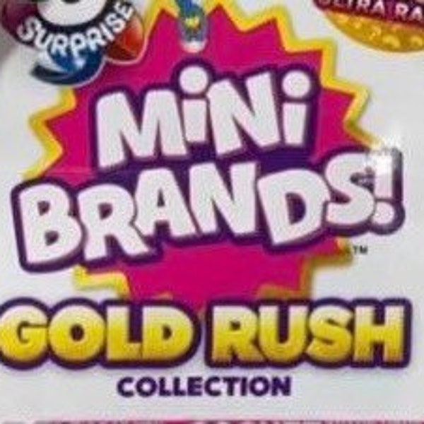 Mini brands Gold Rush Series- Individual Items- Miniature Collectibles- Tiny Dollhouse Toys