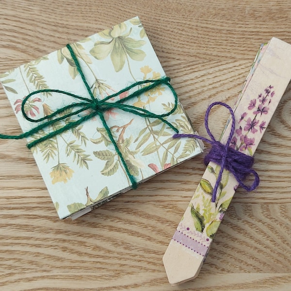 Ensemble de 5 enveloppes pour graines et marqueurs pour plantes