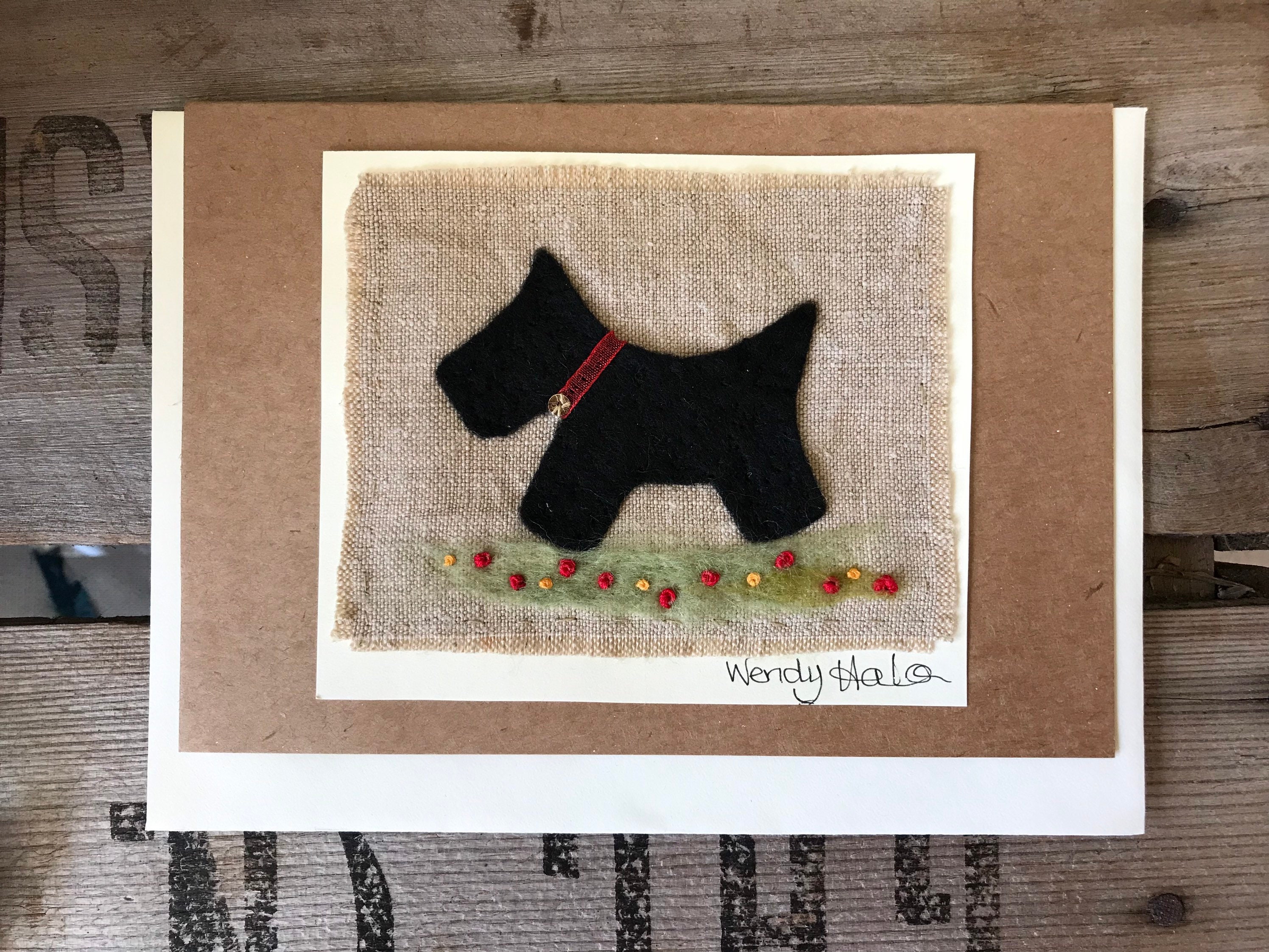 Hand Felted Greeting Cards, Needle Felt, Textile Cards, Felt Cards