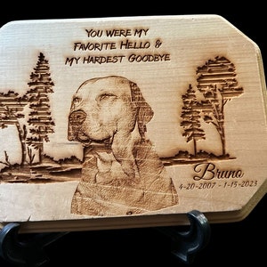 Laser engraved photo pine