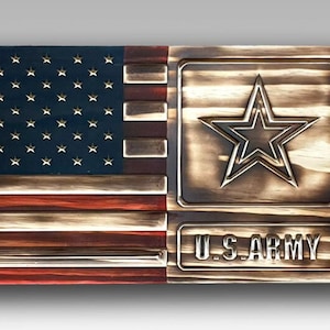 U.S. Army wood Flag or Concealment box
