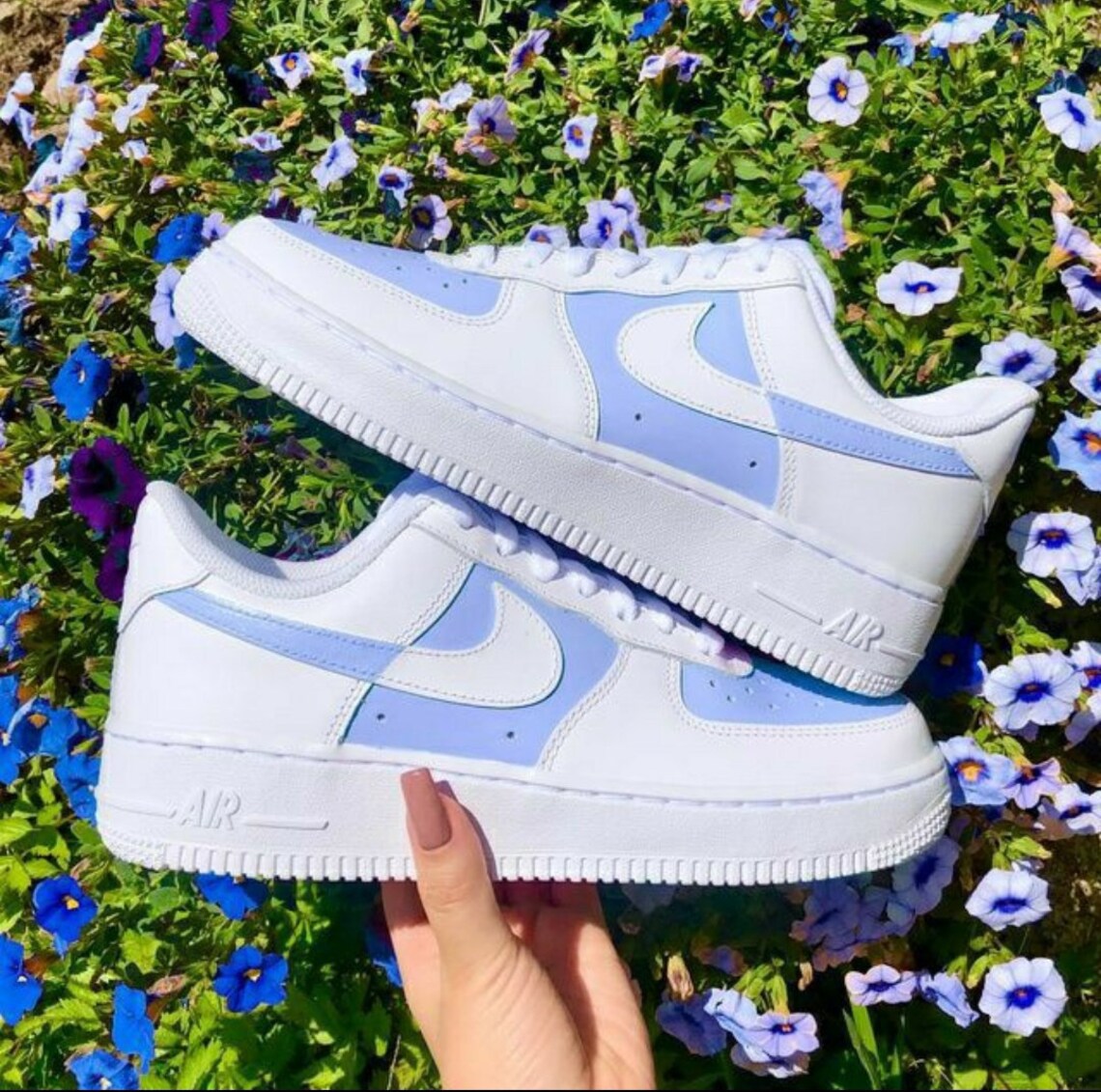 brown checkered air force ones