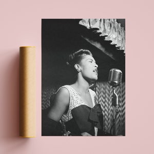 Billie Holiday Poster, Billie Holiday Art Print, Jazz Poster