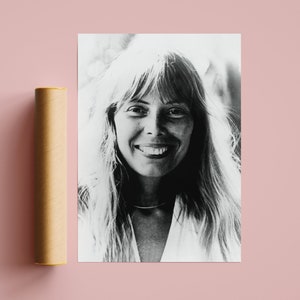 Joni Mitchell Poster, Joni Mitchell Kunstdruck, Vintage Poster, Joni Mitchell Porträt, Vintage Joni Mitchell, Joni Mitchell Smile