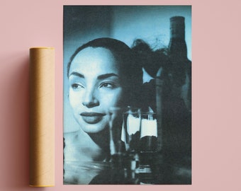 Sade Adu Vintage Poster, Sade Adu Print, Muziekposter, Sade Adu Vintage Print