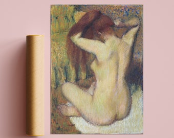 Edgar Degas Print, Woman Combing Her Hair 1888 Poster, Degas Art , Degas Woman Print