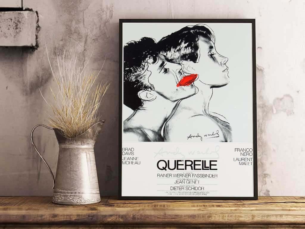 額装品/Querelle Blue/ウォーホル ヴィンテージ アートポスター Querelle (blue)/アンディ・ウォーホル【Andy Warhol】ポスター