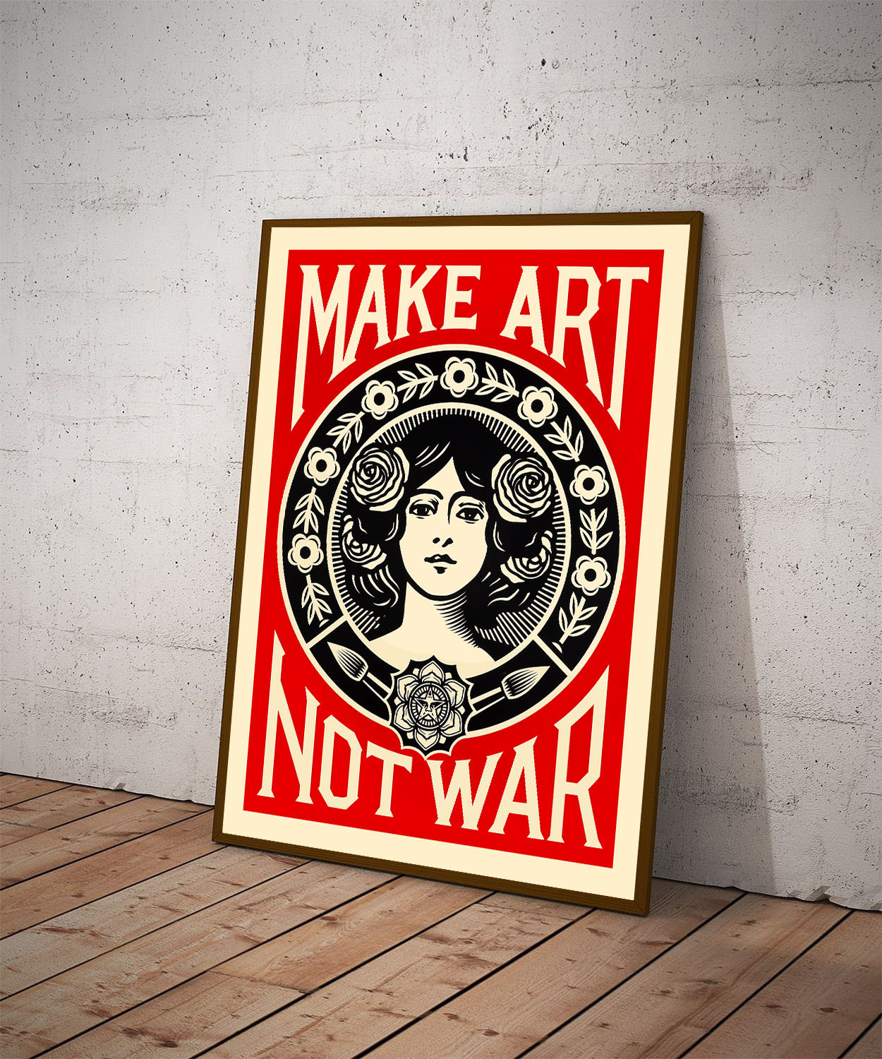 Affiche vintage make art not war • Vintage Univers
