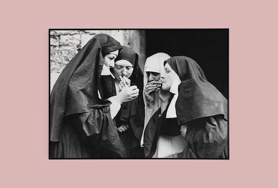 nuns smoking cigarettes poster Nun Poster Master Smoking Nuns Poster