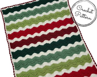Jingle Bells Christmas Crochet Blanket Pattern: PDF Digital Download, Crochet Pattern, Christmas Crochet, US Terminology