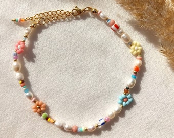 Aruba- Handgemachtes, buntes Armband aus Perlen/Perlenarmbänder/Geschenk Freundin//colorful bracelet/beaded bracelet/Mama/daisybraclet