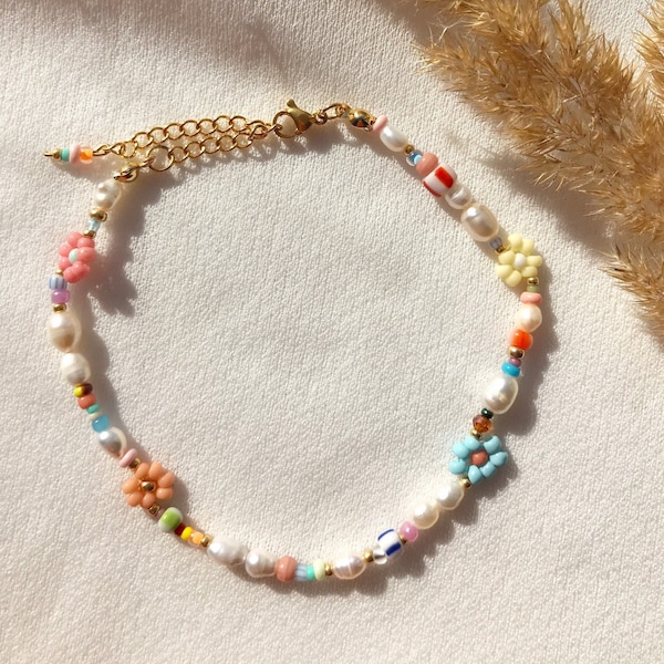 Aruba- Handgemachtes, buntes Armband aus Perlen/Perlenarmbänder/Geschenk Freundin//colorful bracelet/beaded bracelet/Mama/daisybraclet