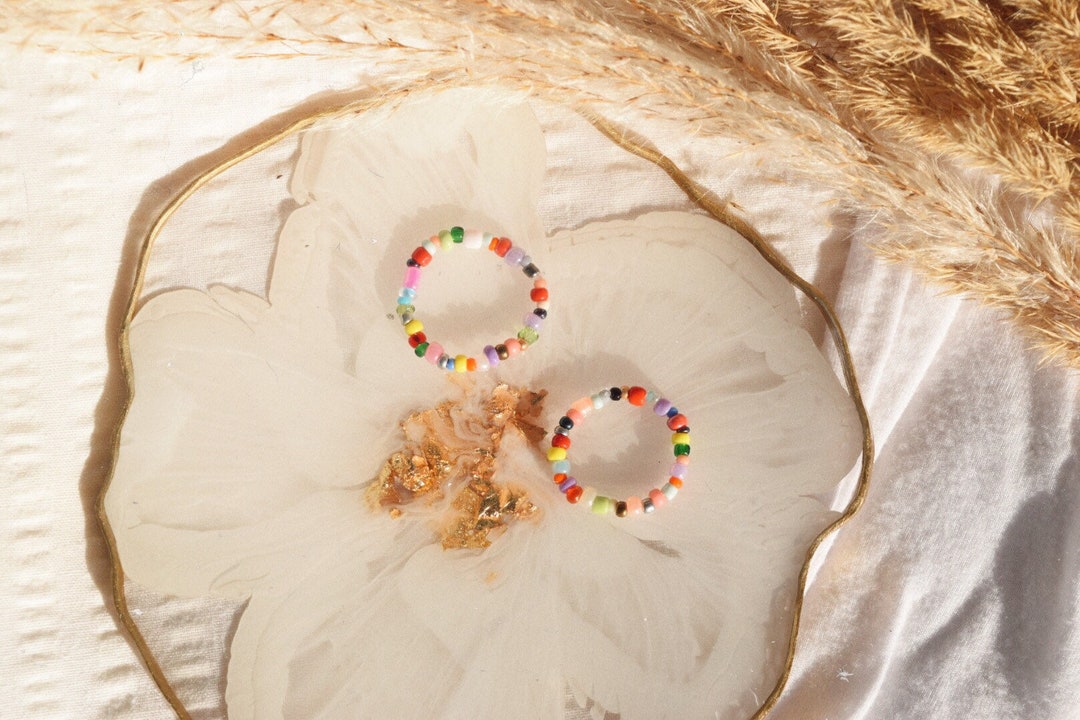 Aruba Handmade, Colorful Rings in an Unusual Style/ Pearl Rings/cute ...