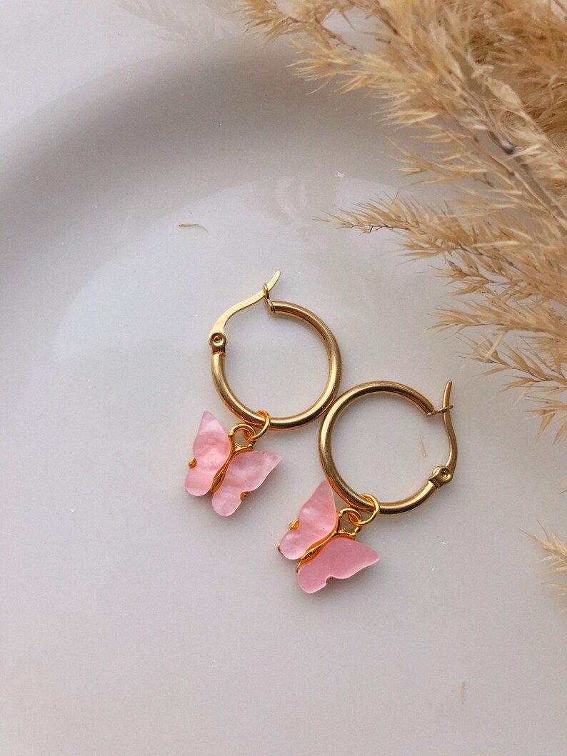 Aruba handmade earrings with cute butterfly pendant summer earrings