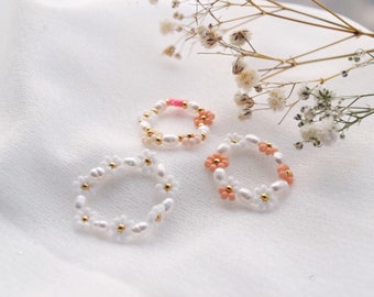 Aruba- handmade flower rings in different variations/daisy ring/cute rings/gift idea for girlfriend/best friend/handmade gift woman